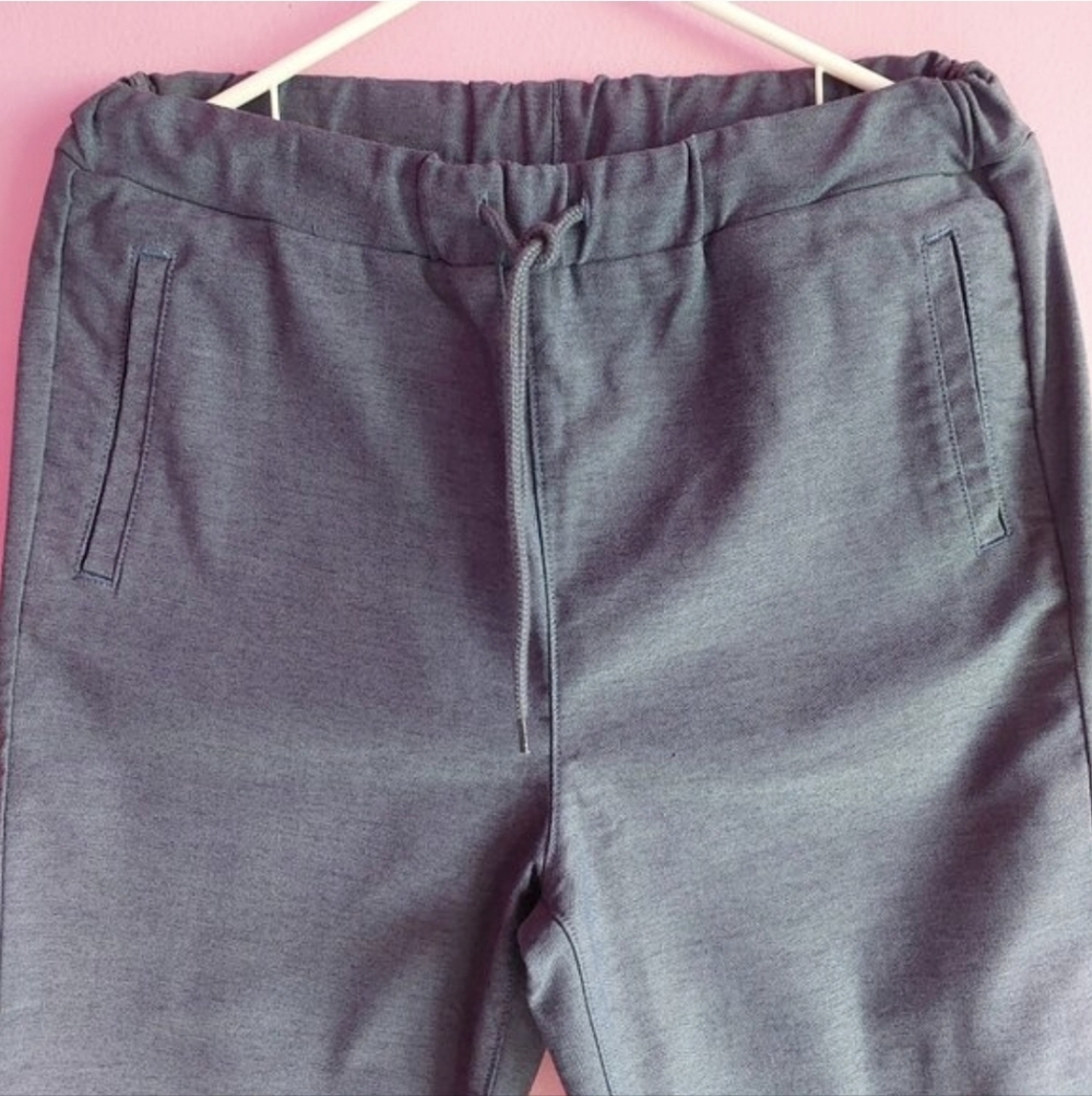 SMALL Forme Blue Draw String Crop Capri Pants - CES - Picture 4 of 12